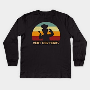 Retro Sunset - Vert Der Ferk Kids Long Sleeve T-Shirt